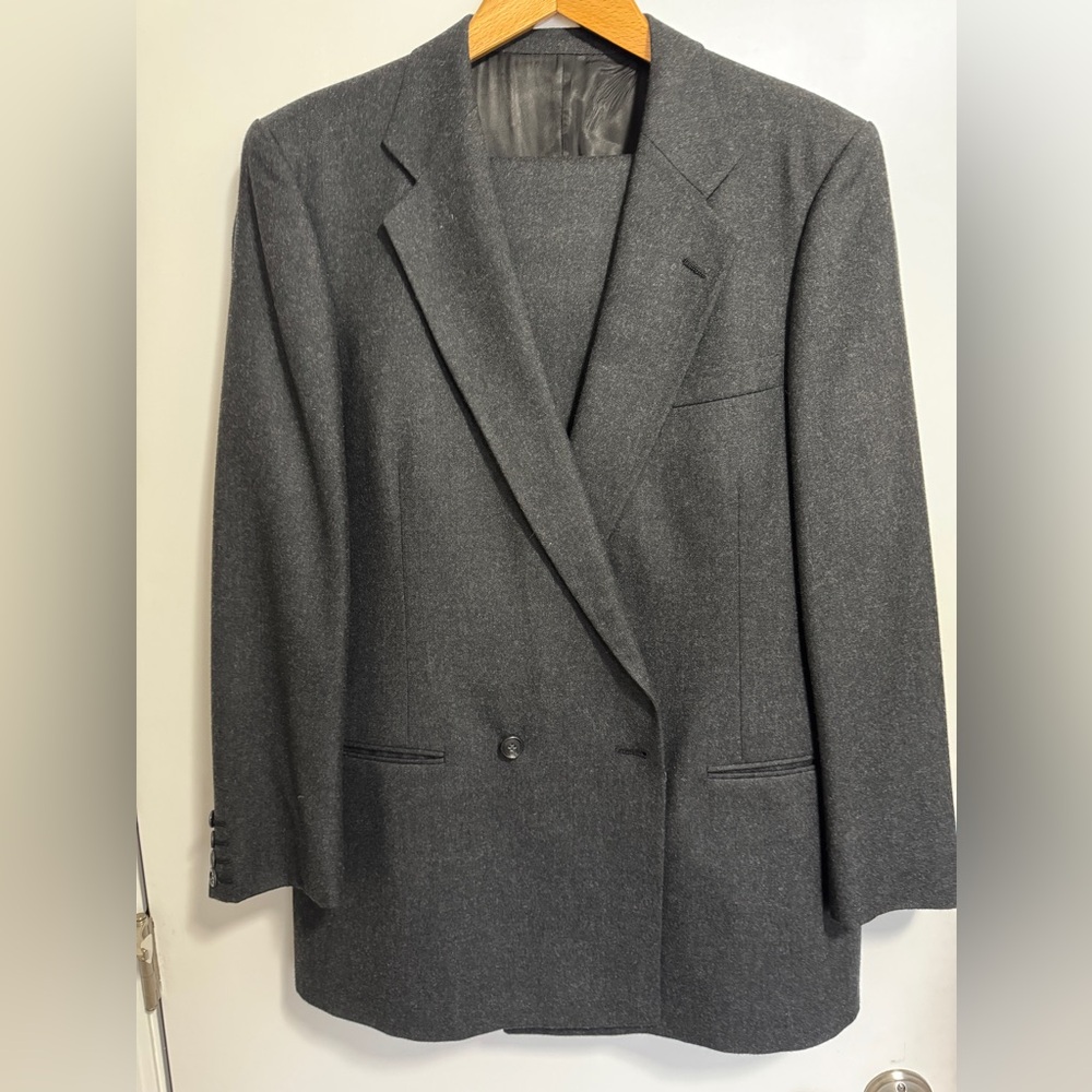 Perry Ellis Men's Gray Wool Suit